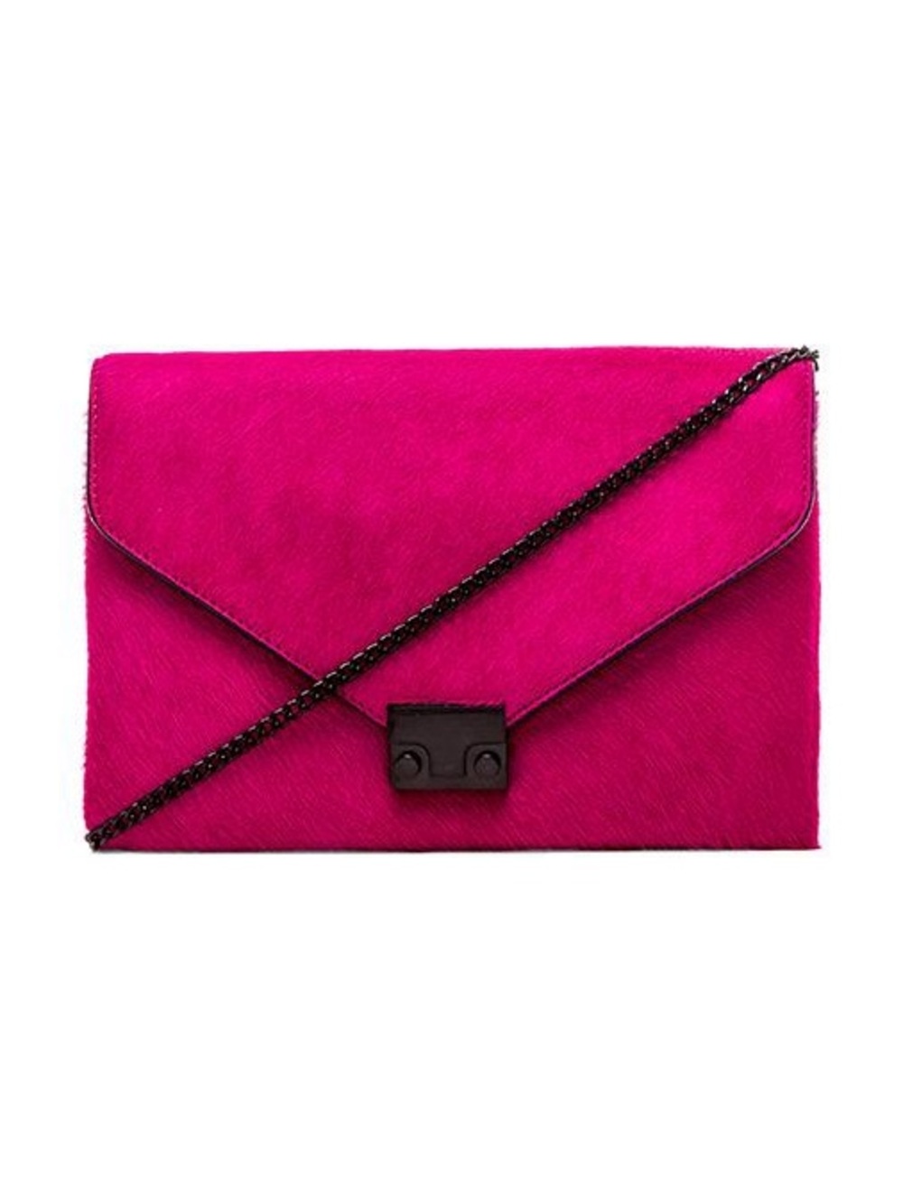 Loeffler Randall Hot Pink Pony Hair Clutch Crossbody Bag | $450 Retail